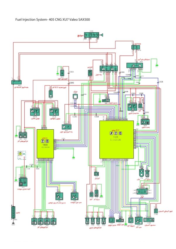 نقشه سیم کشی ایسیو ولئو و ساکس500 خودرو 405